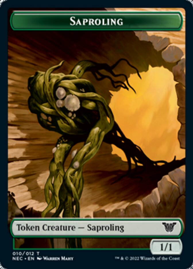 Saproling // Spirit (002) Double-Sided Token (10 // 2) [Commander: Kamigawa: Neon Dynasty]