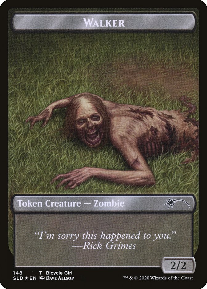 Walker (Bicycle Girl // Well Walker) Double-sided Token (148) [Secret Lair Drop Series]