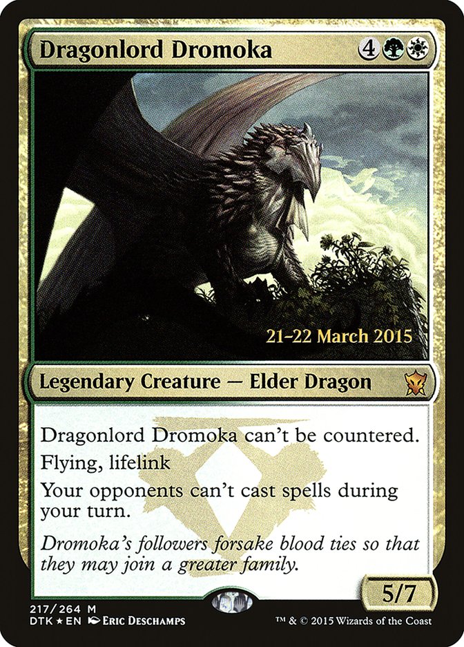Dragonlord Dromoka (217) [Prerelease Cards]