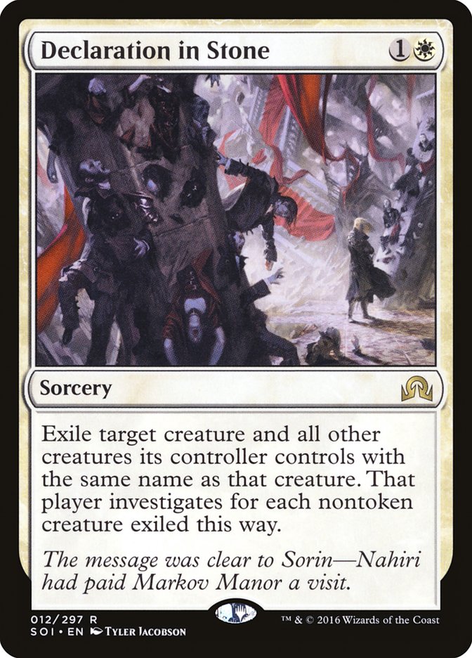 Declaration in Stone (12) [Shadows over Innistrad]