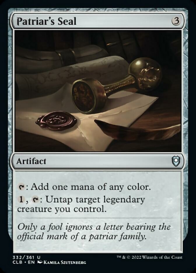 Patriar's Seal (332) [Commander Legends: Battle for Baldur's Gate]