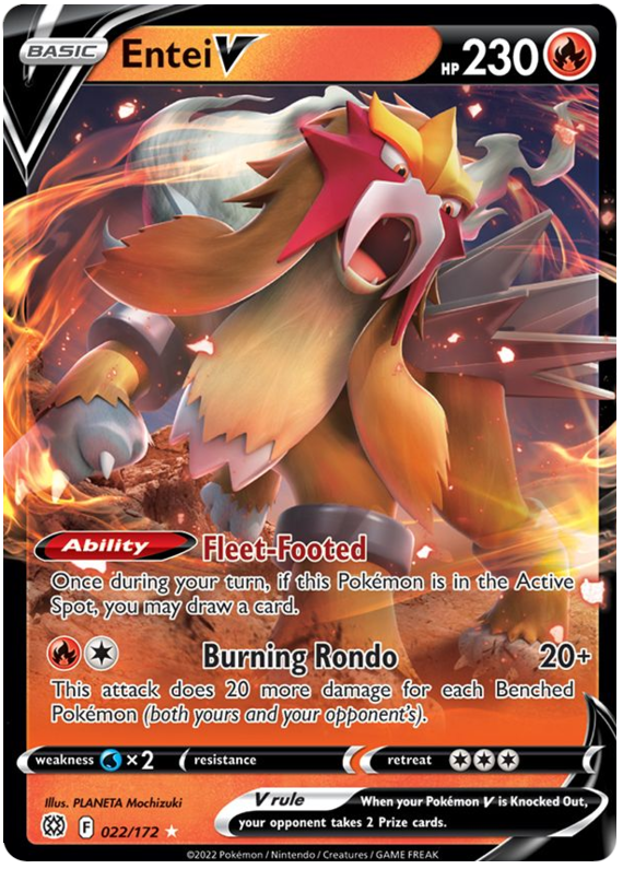 Entei V (022/172) [SWSH09: Brilliant Stars]