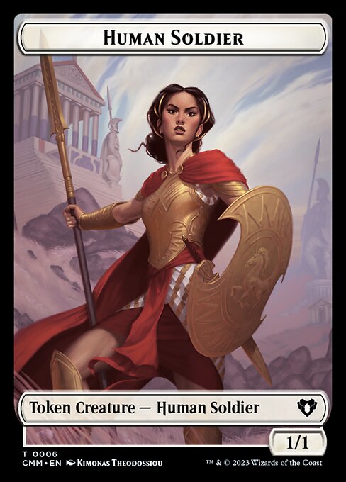 Elemental (0037) // Human Soldier Double-Sided Token (37 // 6) [Commander Masters]