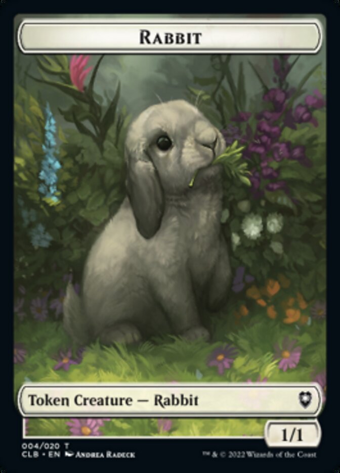 Treasure // Rabbit Double-Sided Token (17 // 4) [Commander Legends: Battle for Baldur's Gate]
