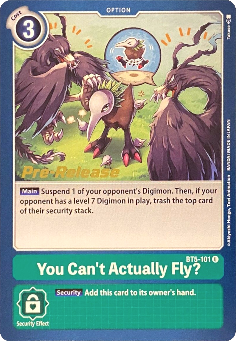 You Can't Actually Fly? (BT5-101 U) [Battle of Omni Pre-Release Cards]
