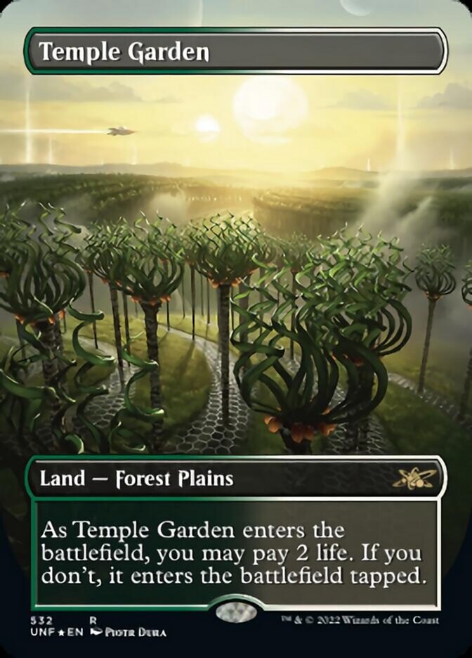 Temple Garden (Borderless) (Galaxy Foil) (532) [Unfinity]