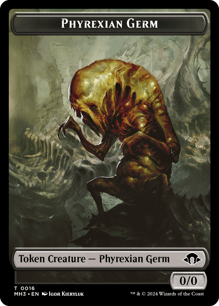 Phyrexian Germ // Phyrexian Wurm (0018) Double-Sided Token (16 // 18) [Modern Horizons 3]