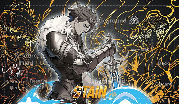 Captain Stain - Limited Edition Qty 200 Playmat - Grided