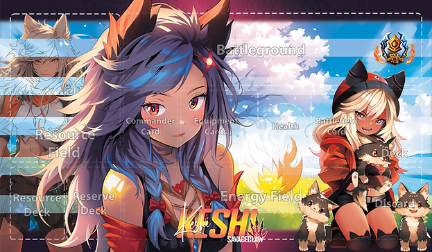 Keshi Savageclaw Playmat - Grided