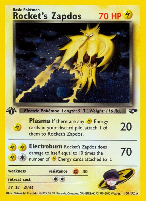 Rocket's Zapdos (015/132) [Gym Challenge]