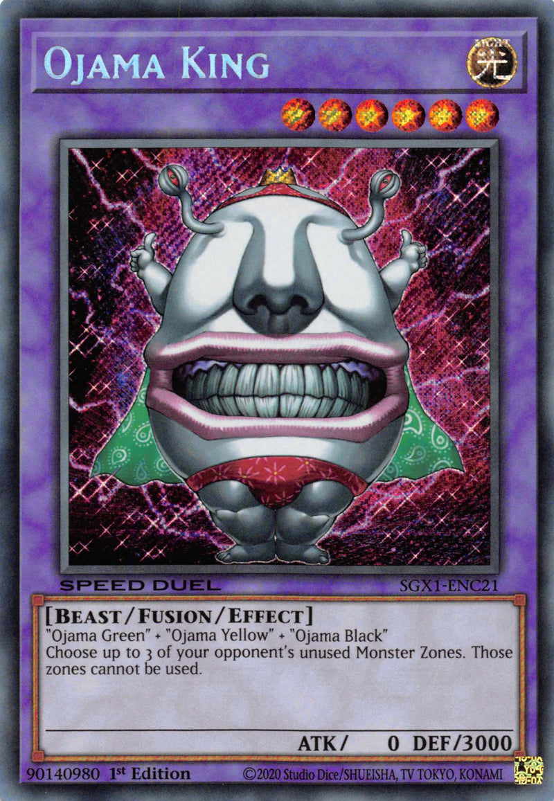 Ojama King (Secret Rare) (SGX1-ENC21) [Speed Duel GX: Duel Academy Box]