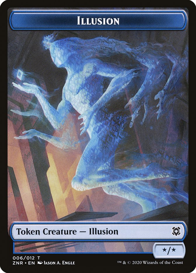 Goblin Construct // Illusion Double-Sided Token (11 // 6) [Zendikar Rising]