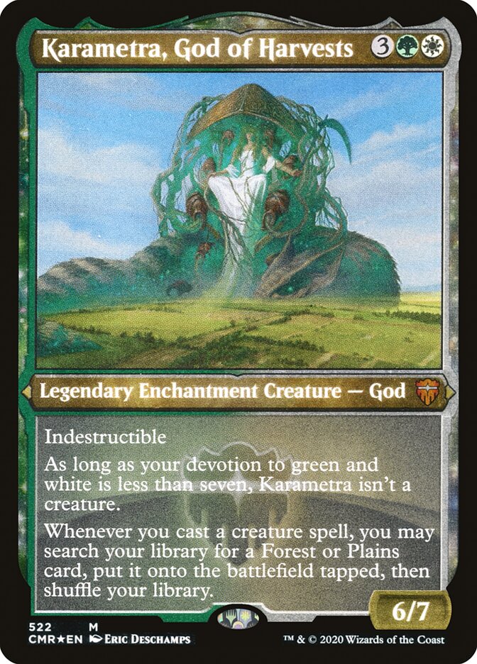 Karametra, God of Harvests (Foil Etched) (522) [Commander Legends]