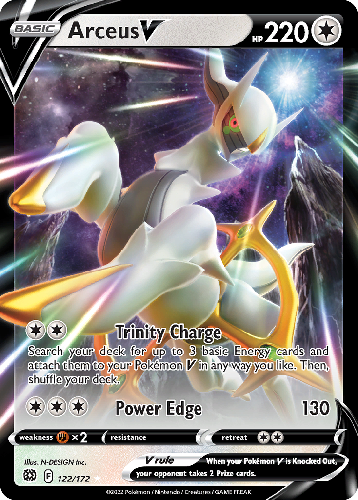 Arceus V - 122/172 (Metal Card) (122/172) [Miscellaneous Cards & Products]