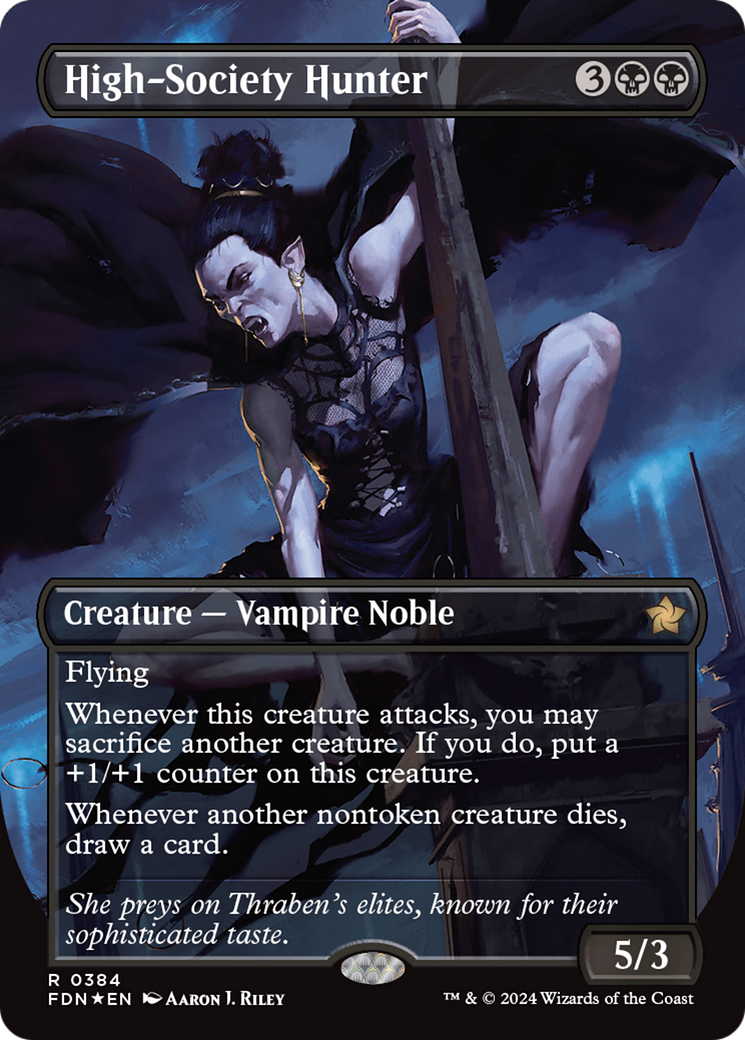 High-Society Hunter (Borderless) (Mana Foil) (384) [Foundations]