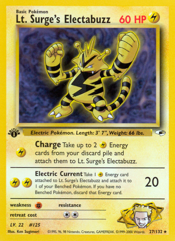 Lt. Surge's Electabuzz (27) (027/132) [Gym Heroes]