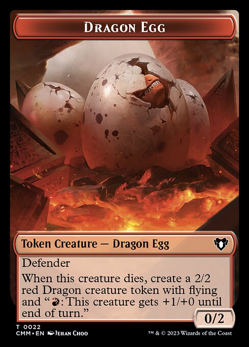 Eldrazi Spawn // Dragon Egg Double-Sided Token (3 // 22) [Commander Masters]