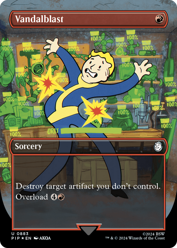 Vandalblast (Borderless) (Surge Foil) (883) [Universes Beyond: Fallout]
