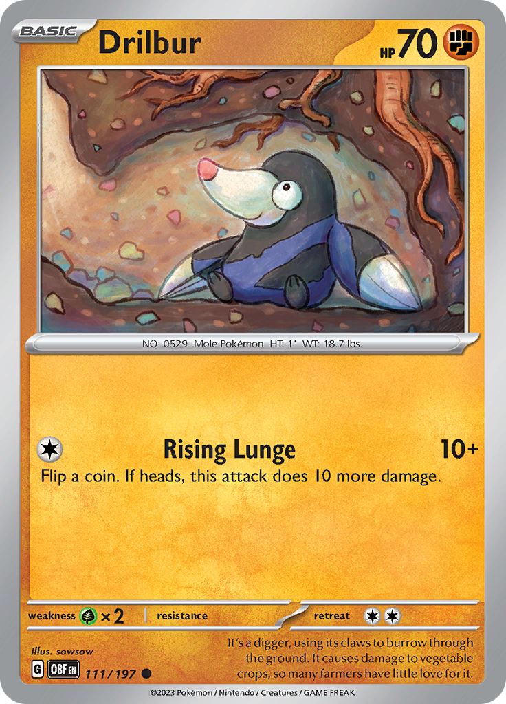 Drilbur (111/197) [SV03: Obsidian Flames]