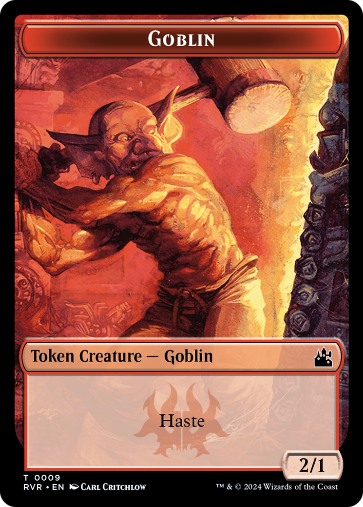 Goblin (0008) // Goblin (0009) Double-Sided Token (8 // 9) [Ravnica Remastered]