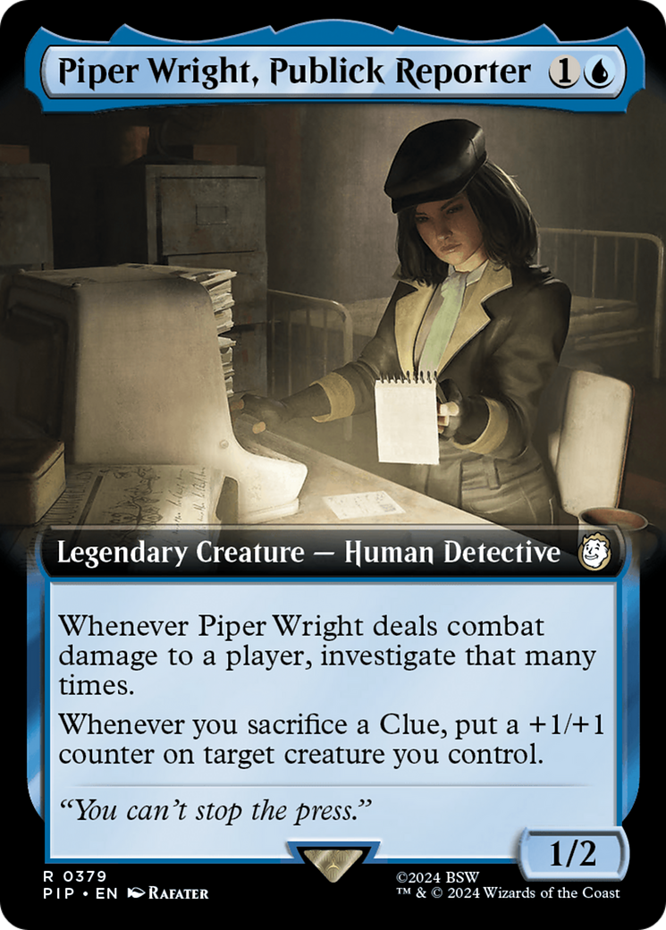 Piper Wright, Publick Reporter (Extended Art) (379) [Universes Beyond: Fallout]
