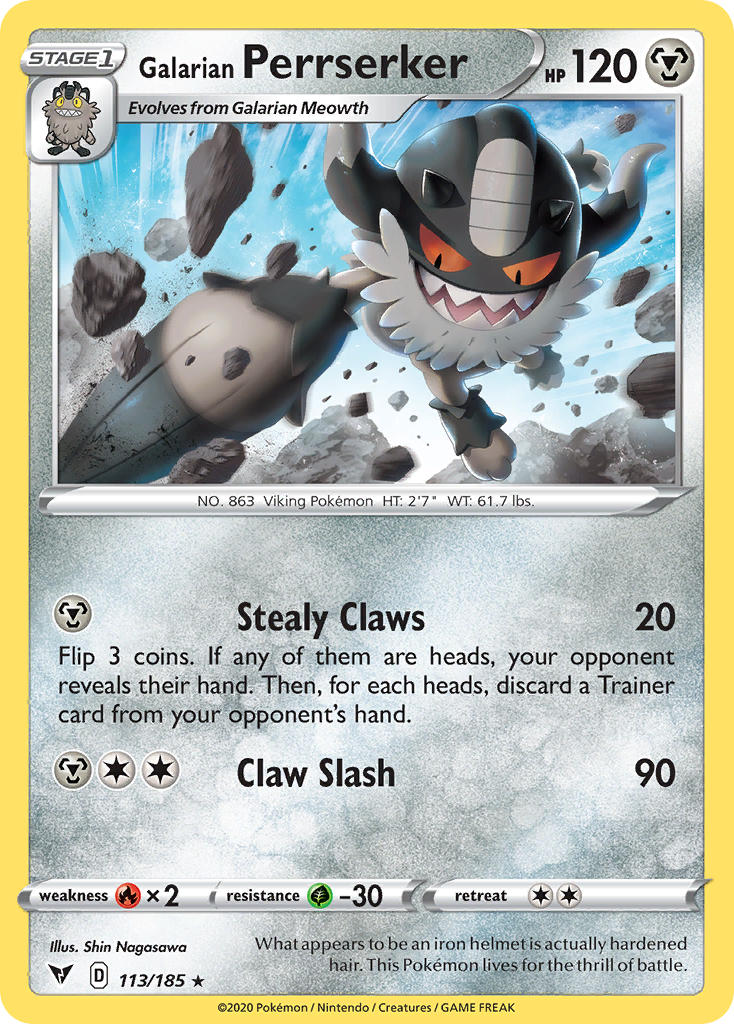 Galarian Perrserker (113/185) [SWSH04: Vivid Voltage]