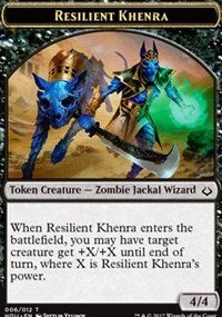Resilient Khenra // Zombie Double-Sided Token (6 // 20) [Hour of Devastation]