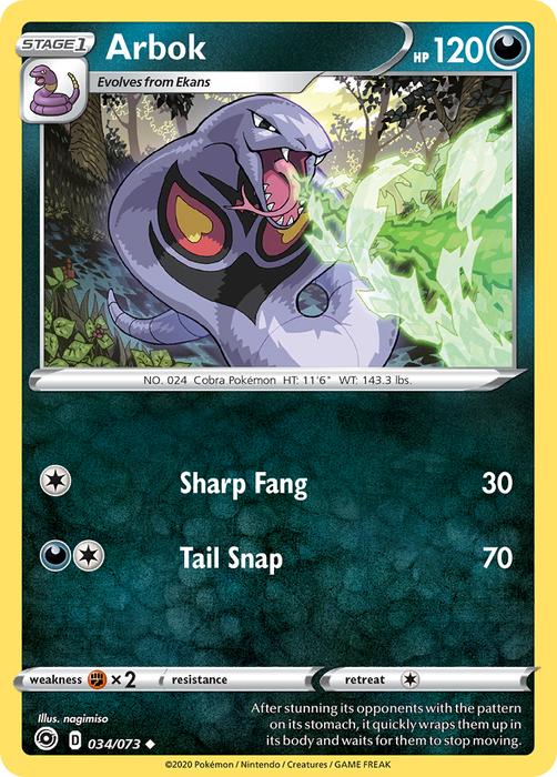 Arbok (034/073) [Sword & Shield: Champion's Path]