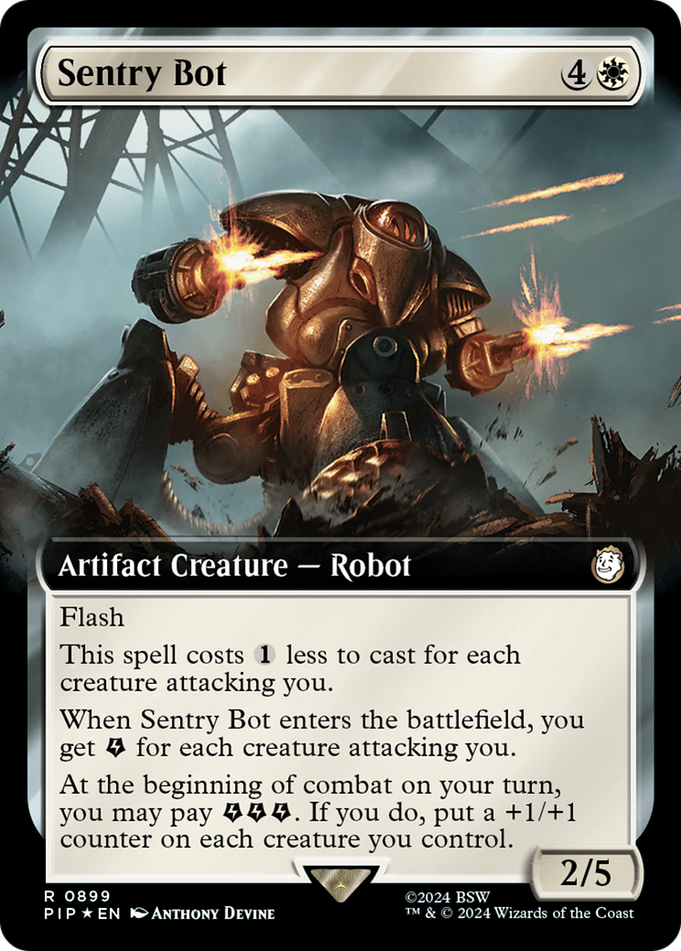 Sentry Bot (Extended Art) (Surge Foil) (899) [Universes Beyond: Fallout]
