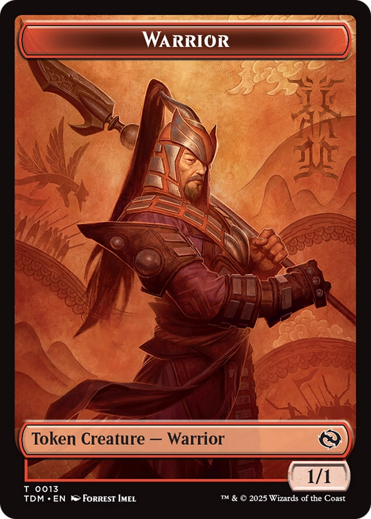 Elemental (0017) // Warrior Double-Sided Token (17 // 13) [Commander: Tarkir: Dragonstorm]