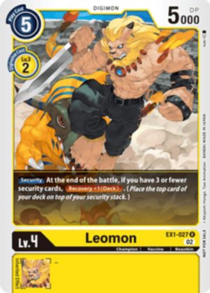 Leomon (X Record Pre-Release Tournament) (EX1-027 R) [X Record Pre-Release Cards]