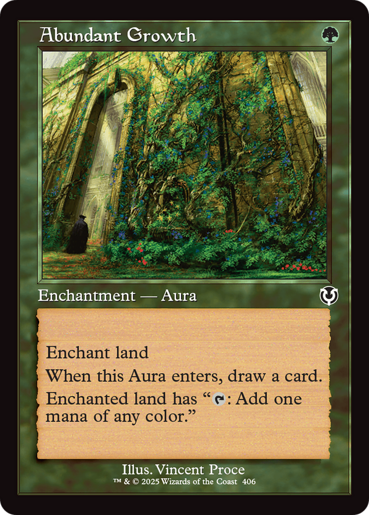 Abundant Growth (Retro Frame) (406) [Innistrad Remastered]