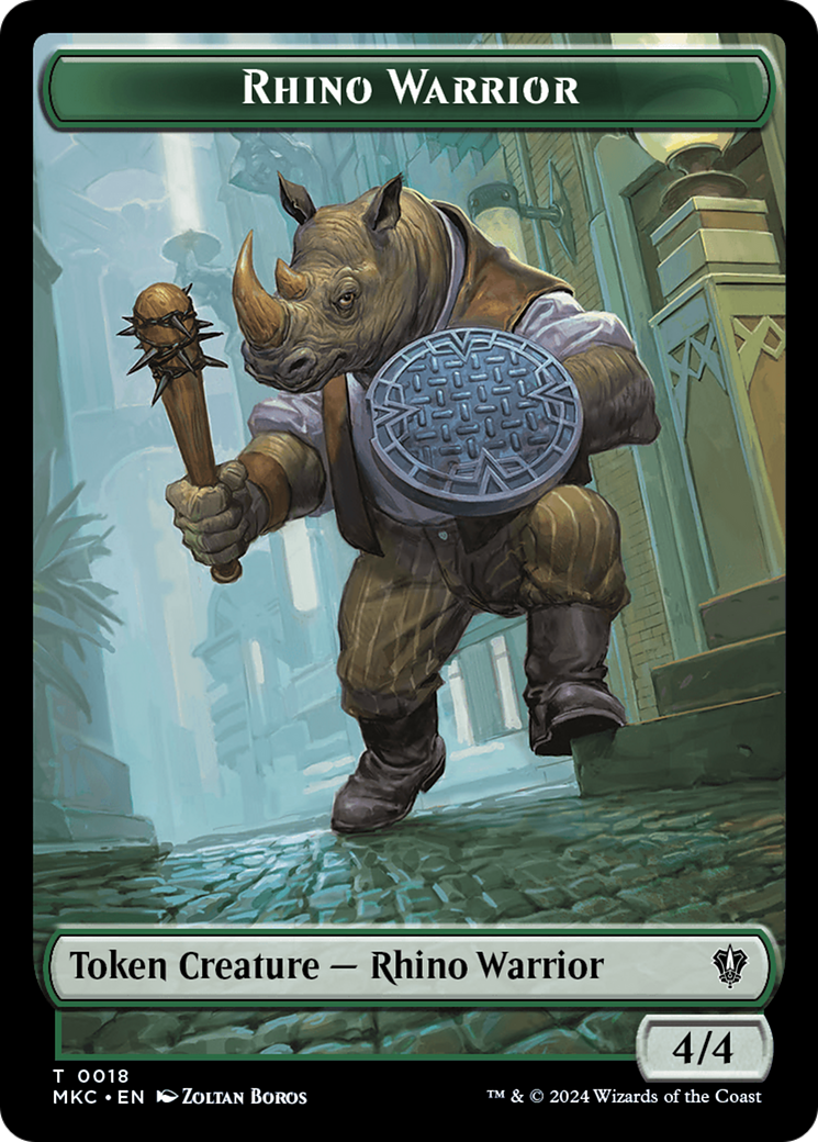 Thopter // Rhino Warrior Double-Sided Token (20 // 18) [Commander: Murders at Karlov Manor]