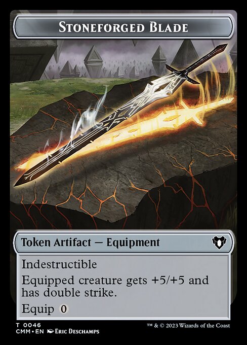 Spirit (0039) // Stoneforged Blade Double-Sided Token (39 // 46) [Commander Masters]