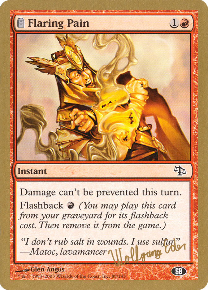 Flaring Pain - 2003 Wolfgang Eder (JUD) (SB) [World Championship Decks]