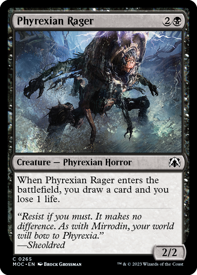 Phyrexian Rager (265) [Commander: March of the Machine]