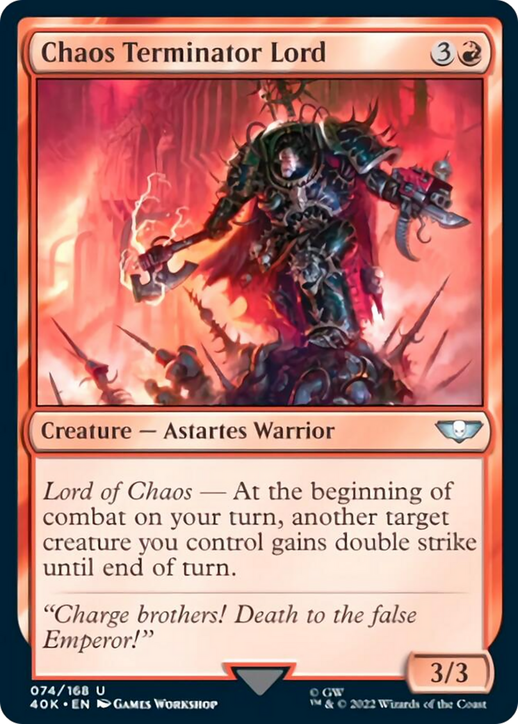 Chaos Terminator Lord (Surge Foil) (74) [Universes Beyond: Warhammer 40,000]