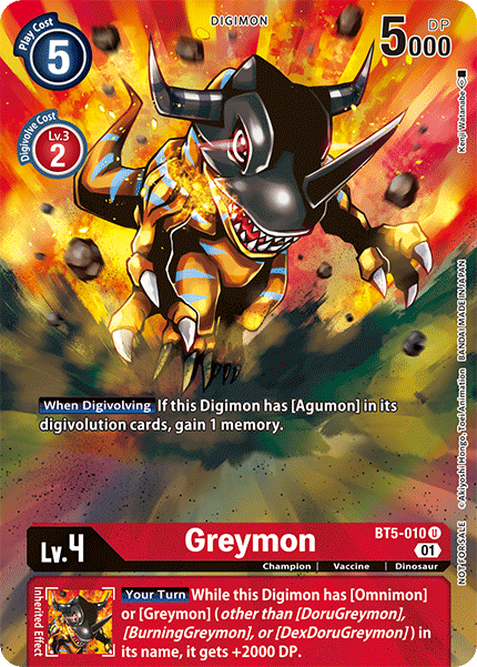 Greymon - BT5-010 (Premier TO Event June 2021) (BT5-010 U) [Battle of Omni]
