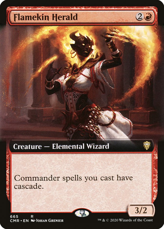 Flamekin Herald (Extended Art) (665) [Commander Legends]