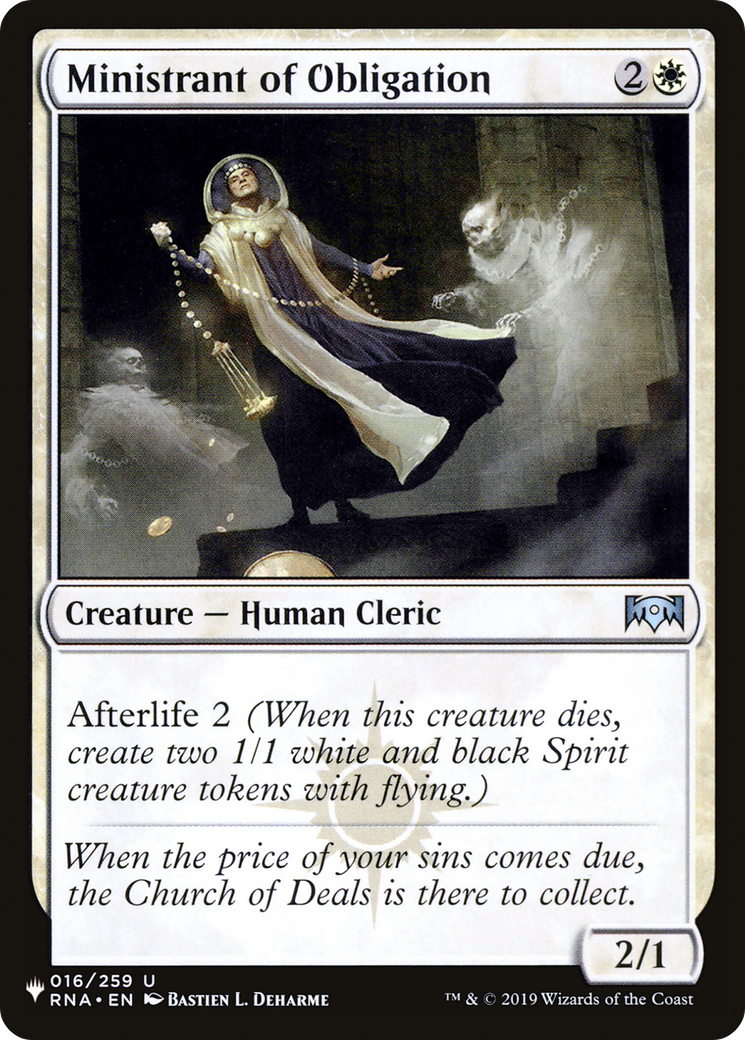 Ministrant of Obligation (016/259) [The List Reprints]