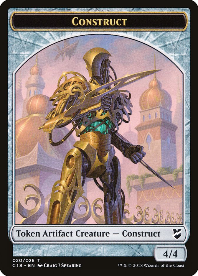 Myr (007) // Construct (020) Double-Sided Token (7 // 20) [Commander 2018]