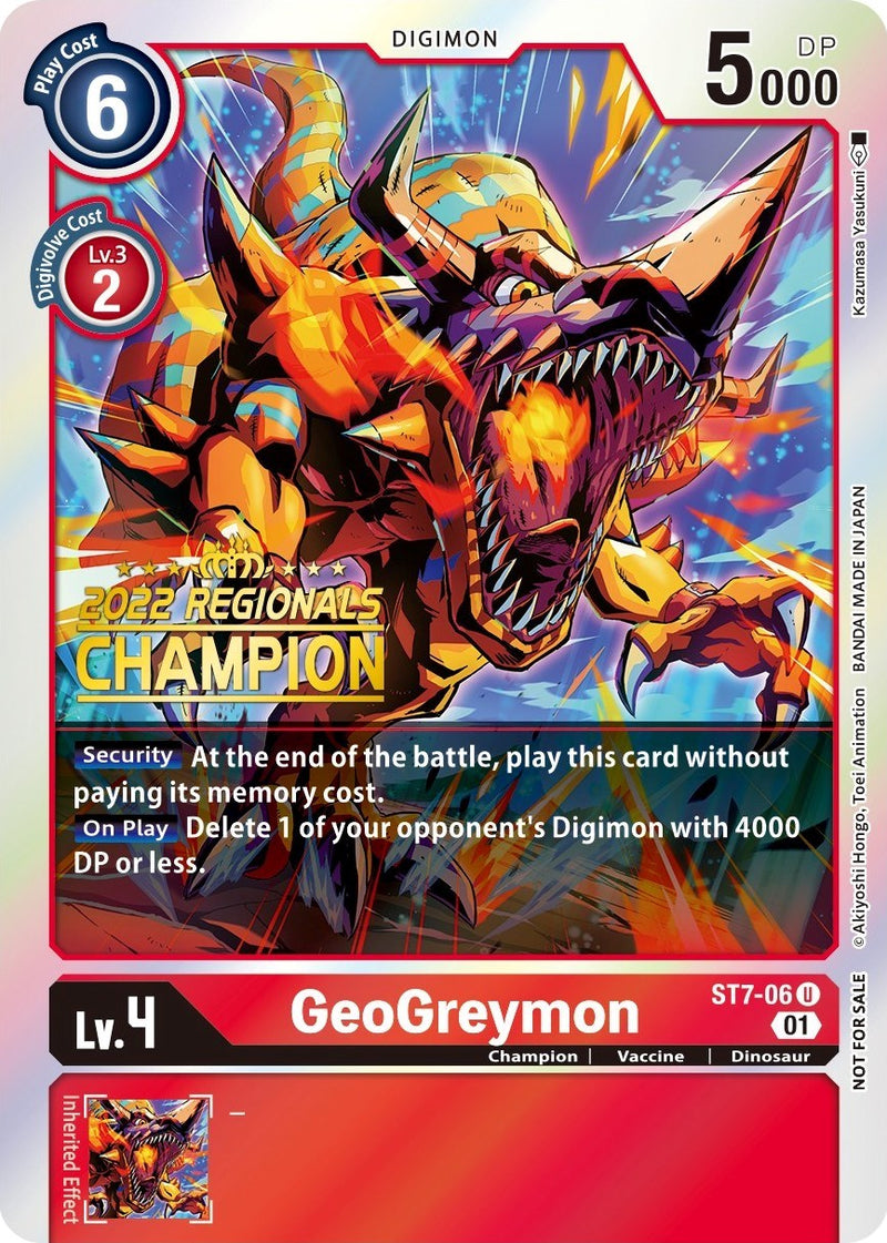 GeoGreymon (2022 Championship Offline Regional) [Online Champion] (ST7-06 U) [Starter Deck 07: Gallantmon]