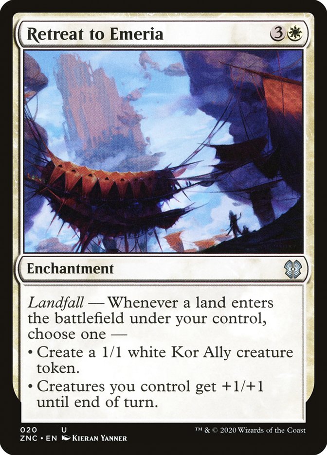 Retreat to Emeria (20) [Commander: Zendikar Rising]