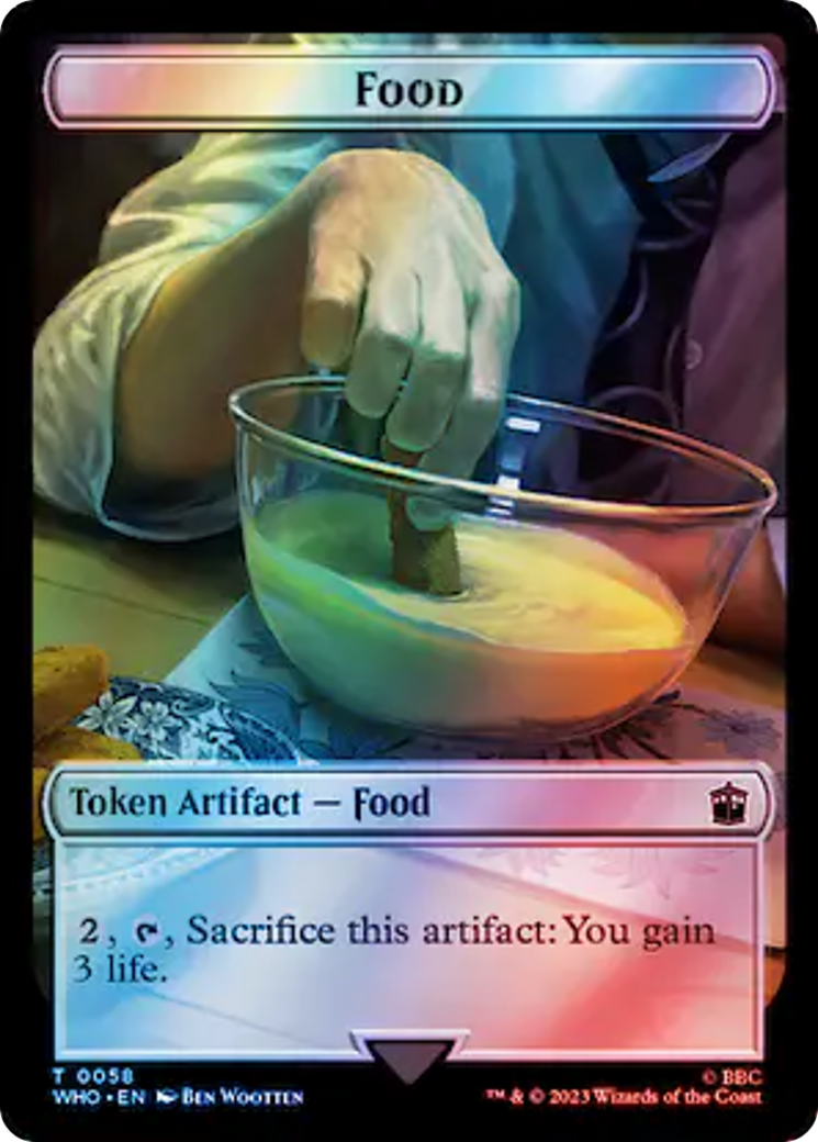 Dalek // Food (0058) Double-Sided Token (Surge Foil) (44 // 58) [Universes Beyond: Doctor Who]