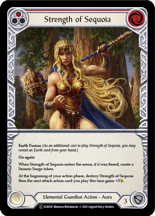 Strength of Sequoia (Red) [U-ELE028] (Tales of Aria Unlimited)  Unlimited Rainbow Foil