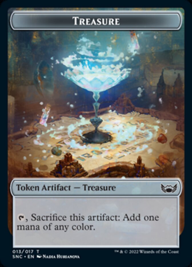 Treasure (013) // Rhino Warrior Double-Sided Token (13 // 11) [Streets of New Capenna]