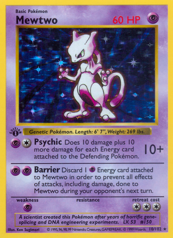 Mewtwo (010/102) [Base Set (Shadowless)]