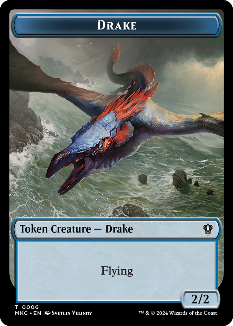 Drake // Koma's Coil Double-Sided Token (6 // 7) [Commander: Murders at Karlov Manor]