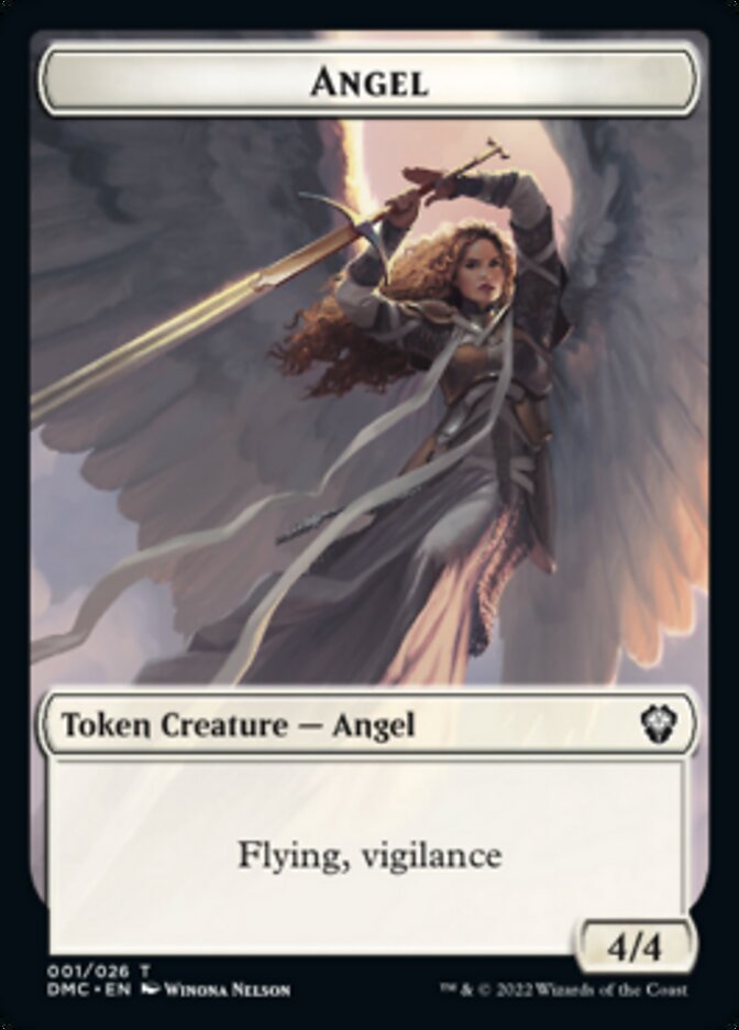 Kavu // Angel Double-Sided Token (12 // 1) [Commander: Dominaria United]