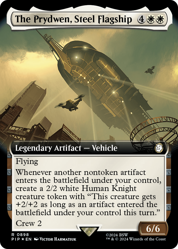 The Prydwen, Steel Flagship (Extended Art) (Surge Foil) (898) [Universes Beyond: Fallout]